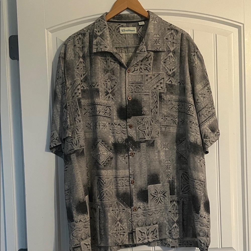 100% Silk Shirt Size XXL